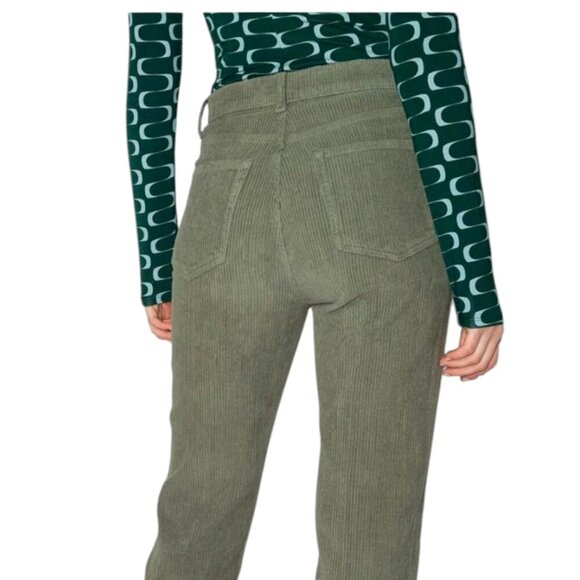Reformation Jeans Cynthia Button Fly High Rise Straight Corduroy Pants - Picture 2 of 6
